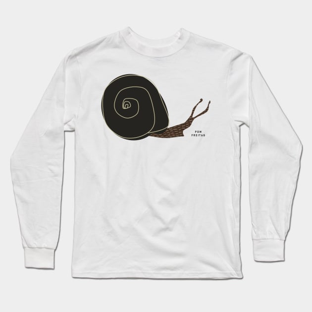 Snail : Long Sleeve T-Shirt by Annie Pom Freitag